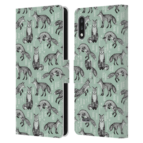 Andrea Lauren Design Animals Fox Leather Book Wallet Case Cover For LG K22