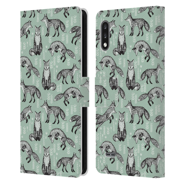 Andrea Lauren Design Animals Fox Leather Book Wallet Case Cover For LG K22