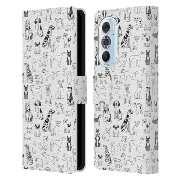 Andrea Lauren Design Animals Canine Line Leather Book Wallet Case Cover For Motorola Edge X30