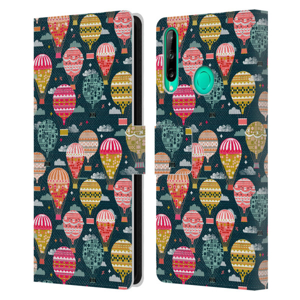 Andrea Lauren Design Assorted Hot Air Balloon Leather Book Wallet Case Cover For Huawei P40 lite E