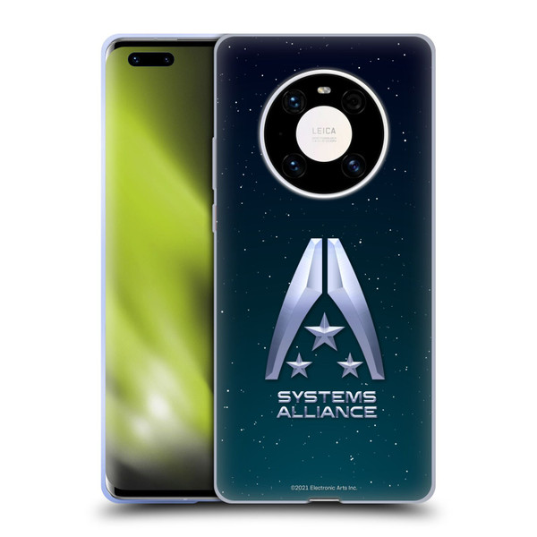 EA Bioware Mass Effect Graphics Systems Alliance Logo Soft Gel Case for Huawei Mate 40 Pro 5G