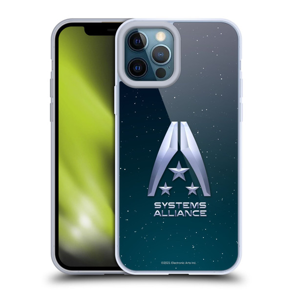 EA Bioware Mass Effect Graphics Systems Alliance Logo Soft Gel Case for Apple iPhone 12 Pro Max & MagSafe