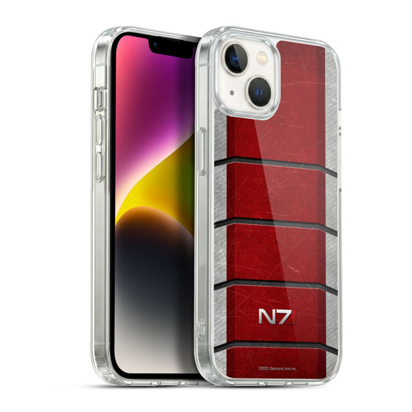 EA Bioware Mass Effect Graphics N7 Logo Armor Soft Gel Case for Apple iPhone 14 Plus & MagSafe