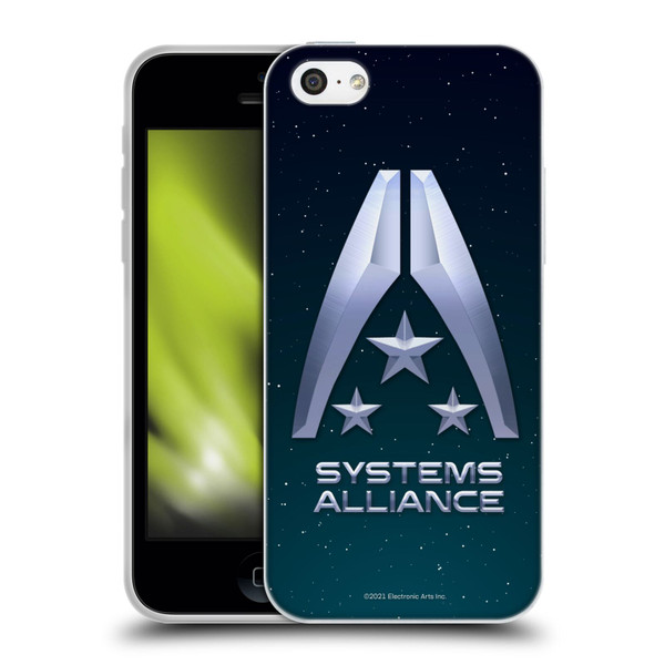 EA Bioware Mass Effect Graphics Systems Alliance Logo Soft Gel Case for Apple iPhone 5c