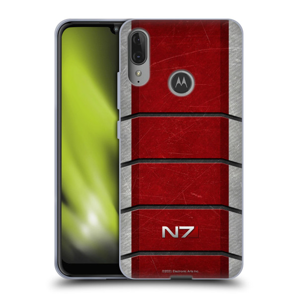 EA Bioware Mass Effect Graphics N7 Logo Armor Soft Gel Case for Motorola Moto E6 Plus