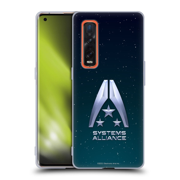 EA Bioware Mass Effect Graphics Systems Alliance Logo Soft Gel Case for OPPO Find X2 Pro 5G