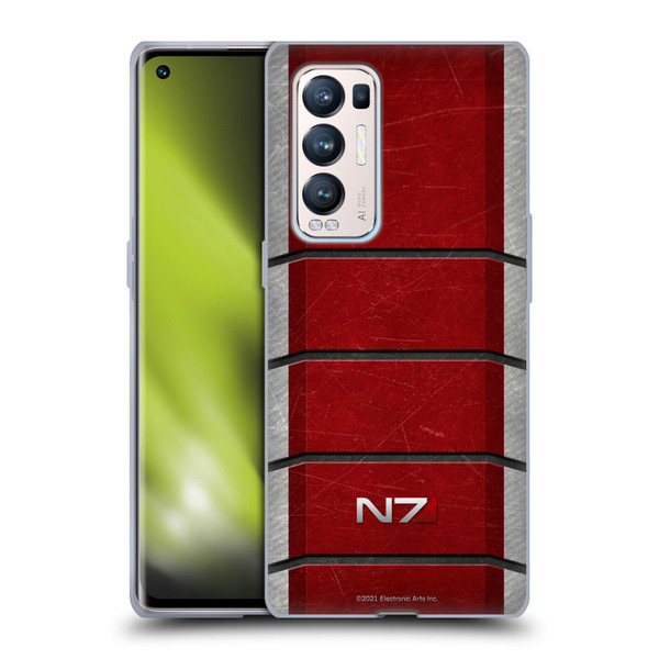 EA Bioware Mass Effect Graphics N7 Logo Armor Soft Gel Case for OPPO Find X3 Neo / Reno5 Pro+ 5G