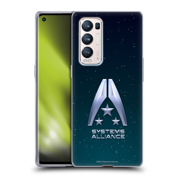 EA Bioware Mass Effect Graphics Systems Alliance Logo Soft Gel Case for OPPO Find X3 Neo / Reno5 Pro+ 5G