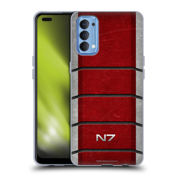 EA Bioware Mass Effect Graphics N7 Logo Armor Soft Gel Case for OPPO Reno 4 5G