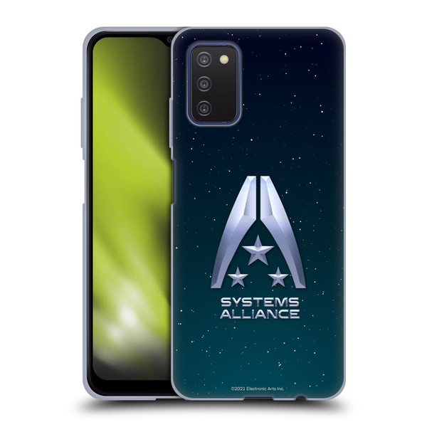 EA Bioware Mass Effect Graphics Systems Alliance Logo Soft Gel Case for Samsung Galaxy A03s (2021)