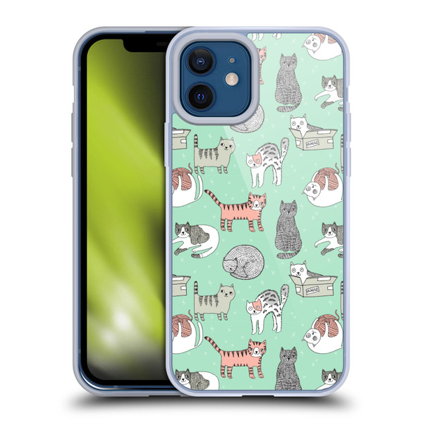 Andrea Lauren Design Animals Cats Soft Gel Case for Apple iPhone 12 / iPhone 12 Pro