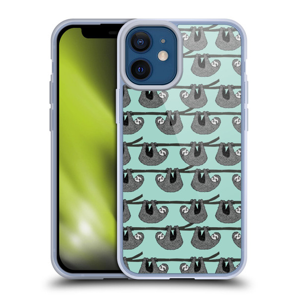 Andrea Lauren Design Animals Sloth Soft Gel Case for Apple iPhone 12 Mini