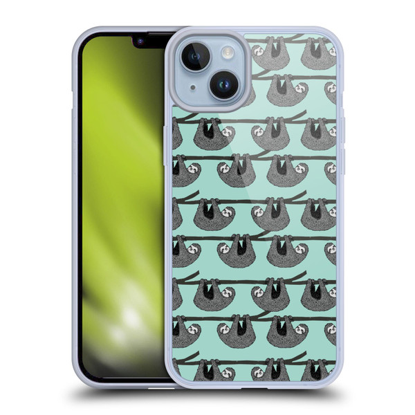 Andrea Lauren Design Animals Sloth Soft Gel Case for Apple iPhone 14 Plus