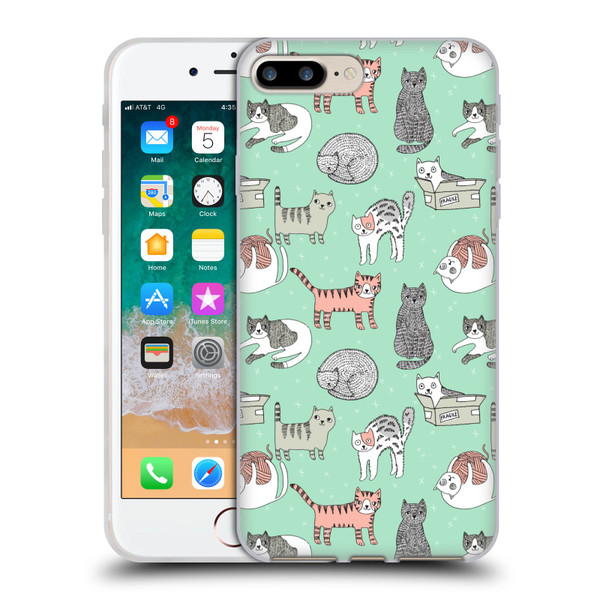 Andrea Lauren Design Animals Cats Soft Gel Case for Apple iPhone 7 Plus / iPhone 8 Plus