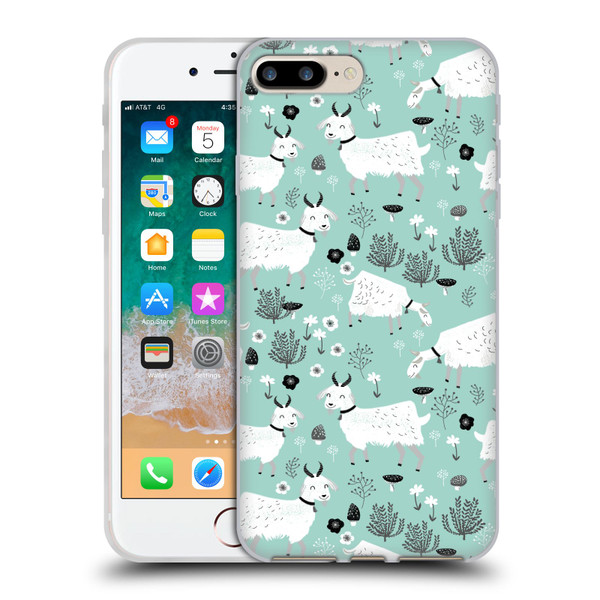 Andrea Lauren Design Animals Goats Soft Gel Case for Apple iPhone 7 Plus / iPhone 8 Plus