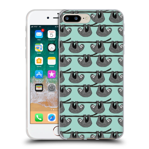 Andrea Lauren Design Animals Sloth Soft Gel Case for Apple iPhone 7 Plus / iPhone 8 Plus