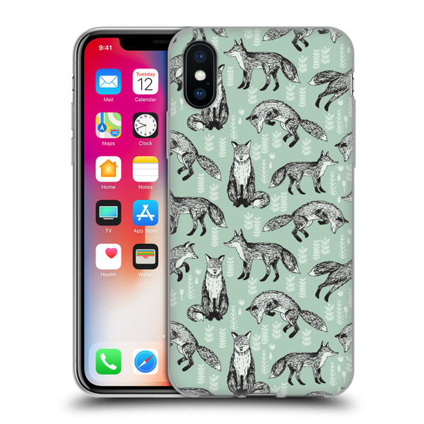 Andrea Lauren Design Animals Fox Soft Gel Case for Apple iPhone X / iPhone XS