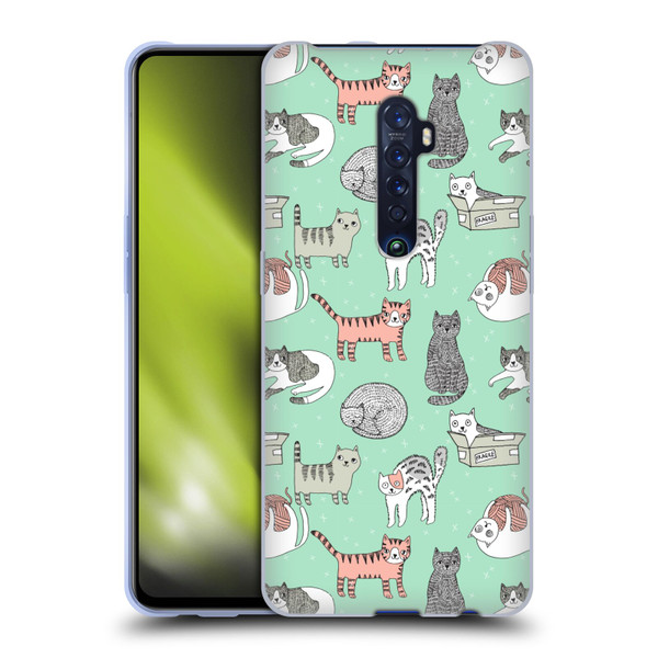 Andrea Lauren Design Animals Cats Soft Gel Case for OPPO Reno 2