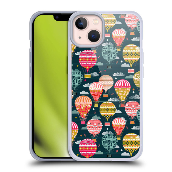 Andrea Lauren Design Assorted Hot Air Balloon Soft Gel Case for Apple iPhone 13