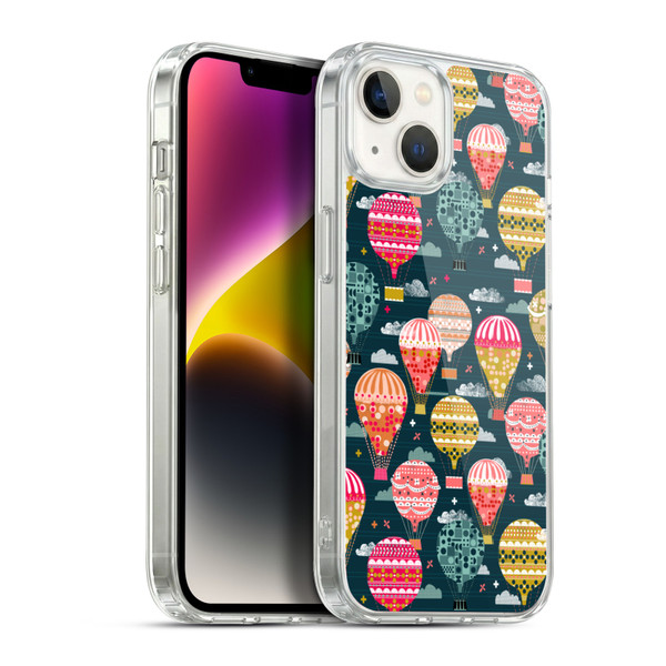 Andrea Lauren Design Assorted Hot Air Balloon Soft Gel Case for Apple iPhone 14 Plus & MagSafe