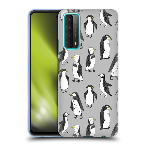 Andrea Lauren Design Birds Gray Penguins Soft Gel Case for Huawei P Smart (2021)