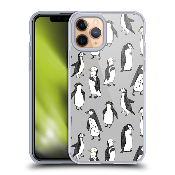 Andrea Lauren Design Birds Gray Penguins Soft Gel Case for Apple iPhone 11 Pro