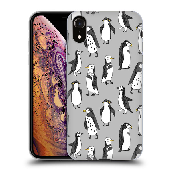 Andrea Lauren Design Birds Gray Penguins Soft Gel Case for Apple iPhone XR