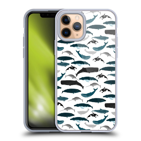Andrea Lauren Design Sea Animals Whales Soft Gel Case for Apple iPhone 11 Pro