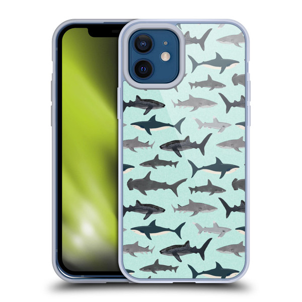 Andrea Lauren Design Sea Animals Sharks Soft Gel Case for Apple iPhone 12 / iPhone 12 Pro