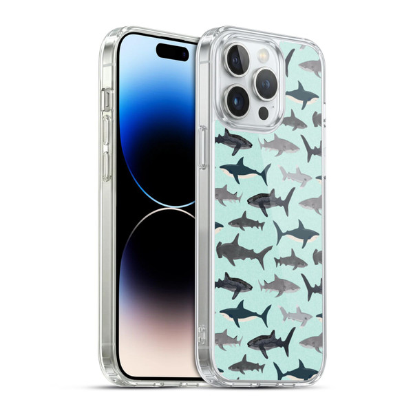Andrea Lauren Design Sea Animals Sharks Soft Gel Case for Apple iPhone 14 Pro Max & MagSafe