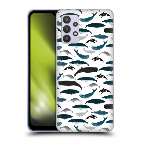 Andrea Lauren Design Sea Animals Whales Soft Gel Case for Samsung Galaxy A32 5G / M32 5G (2021)