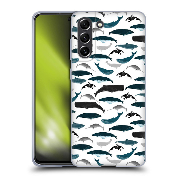 Andrea Lauren Design Sea Animals Whales Soft Gel Case for Samsung Galaxy S21 FE 5G