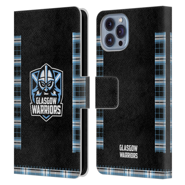 Glasgow Warriors 2020/21 Crest Kit Home Leather Book Wallet Case Cover For Apple iPhone 14
