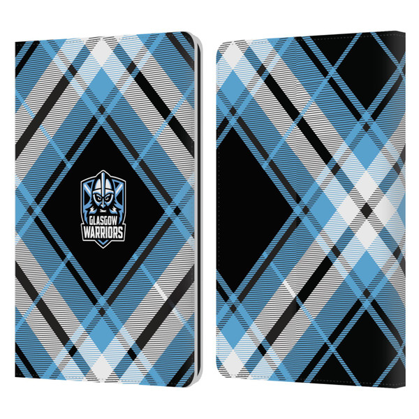 Glasgow Warriors Logo 2 Diagonal Tartan Leather Book Wallet Case Cover For Amazon Kindle Paperwhite 1 / 2 / 3