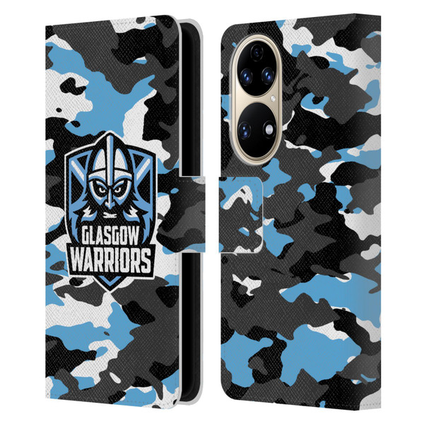 Glasgow Warriors Logo 2 Camouflage Leather Book Wallet Case Cover For Huawei P50