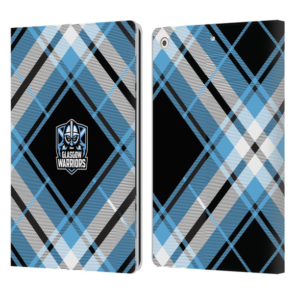 Glasgow Warriors Logo 2 Diagonal Tartan Leather Book Wallet Case Cover For Apple iPad 10.2 2019/2020/2021