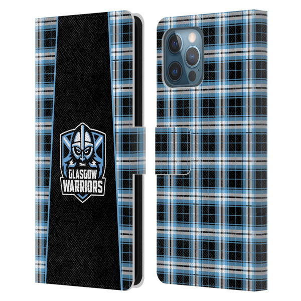 Glasgow Warriors Logo 2 Tartan Leather Book Wallet Case Cover For Apple iPhone 12 Pro Max