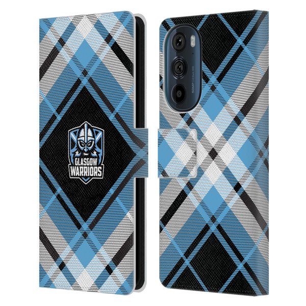 Glasgow Warriors Logo 2 Diagonal Tartan Leather Book Wallet Case Cover For Motorola Edge 30