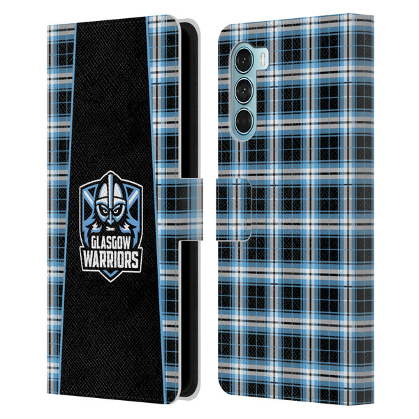 Glasgow Warriors Logo 2 Tartan Leather Book Wallet Case Cover For Motorola Edge S30 / Moto G200 5G