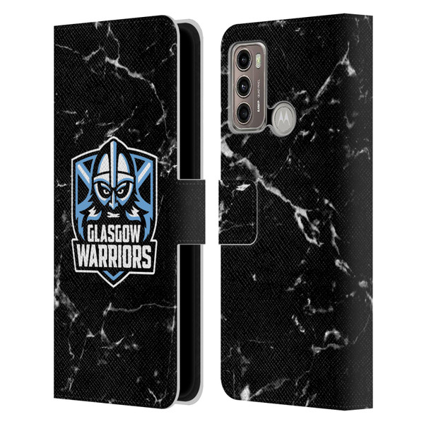 Glasgow Warriors Logo 2 Marble Leather Book Wallet Case Cover For Motorola Moto G60 / Moto G40 Fusion