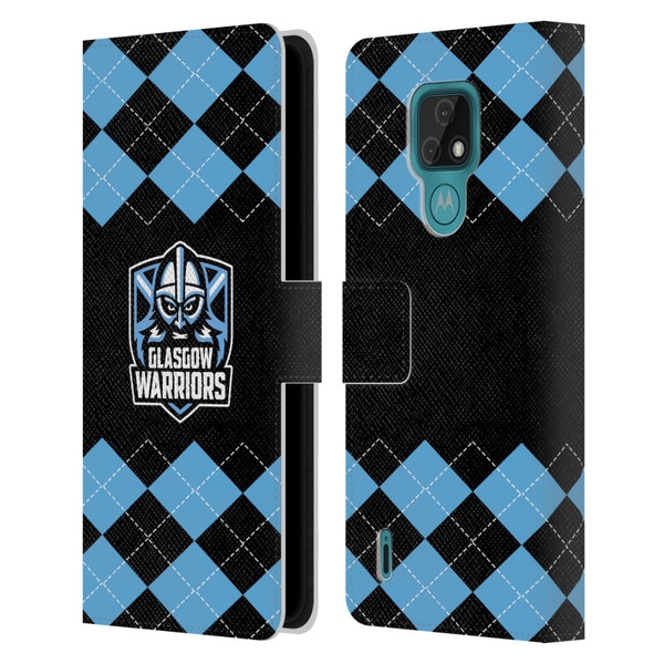 Glasgow Warriors Logo 2 Argyle Leather Book Wallet Case Cover For Motorola Moto E7