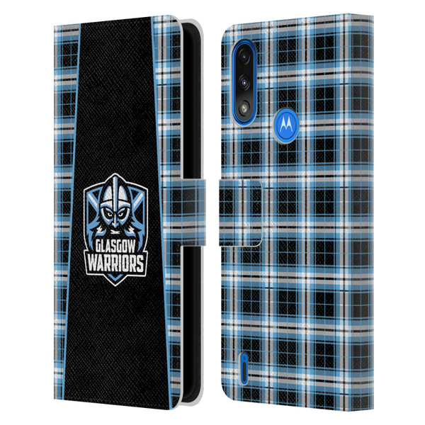 Glasgow Warriors Logo 2 Tartan Leather Book Wallet Case Cover For Motorola Moto E7 Power / Moto E7i Power