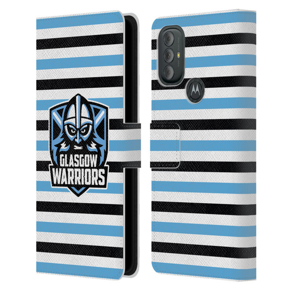 Glasgow Warriors Logo 2 Stripes 2 Leather Book Wallet Case Cover For Motorola Moto G10 / Moto G20 / Moto G30