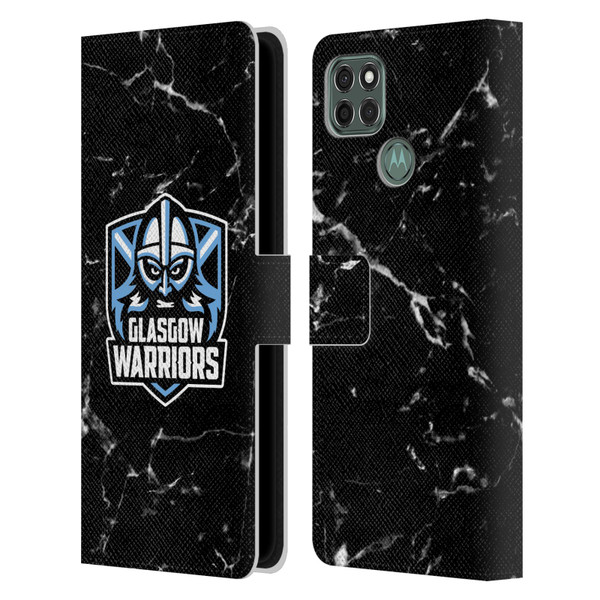Glasgow Warriors Logo 2 Marble Leather Book Wallet Case Cover For Motorola Moto G9 Power