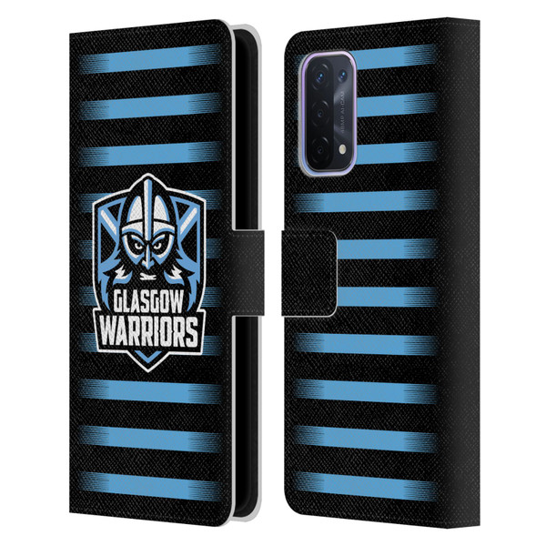 Glasgow Warriors Logo 2 Stripes Leather Book Wallet Case Cover For OPPO A54 5G