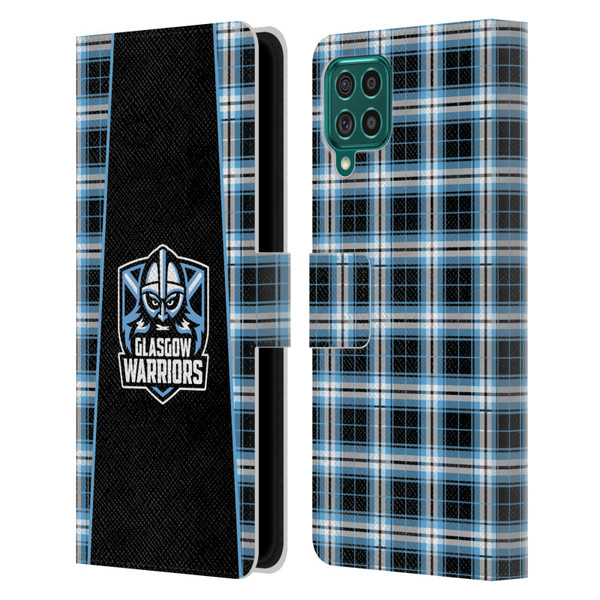 Glasgow Warriors Logo 2 Tartan Leather Book Wallet Case Cover For Samsung Galaxy F62 (2021)