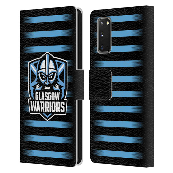 Glasgow Warriors Logo 2 Stripes Leather Book Wallet Case Cover For Samsung Galaxy S20 / S20 5G