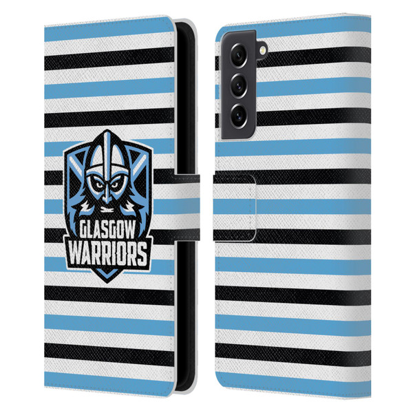 Glasgow Warriors Logo 2 Stripes 2 Leather Book Wallet Case Cover For Samsung Galaxy S21 FE 5G
