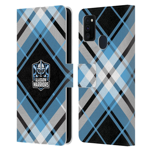 Glasgow Warriors Logo 2 Diagonal Tartan Leather Book Wallet Case Cover For Samsung Galaxy M30s (2019)/M21 (2020)