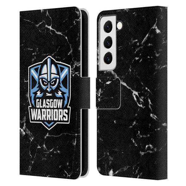 Glasgow Warriors Logo 2 Marble Leather Book Wallet Case Cover For Samsung Galaxy S22 5G